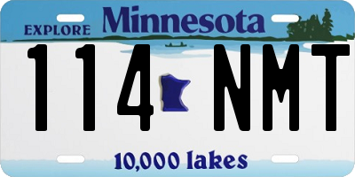 MN license plate 114NMT