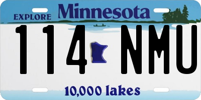 MN license plate 114NMU