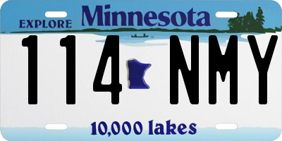 MN license plate 114NMY