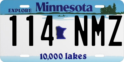 MN license plate 114NMZ