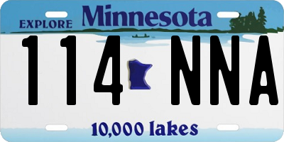 MN license plate 114NNA
