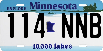 MN license plate 114NNB