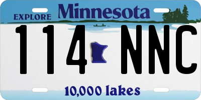 MN license plate 114NNC