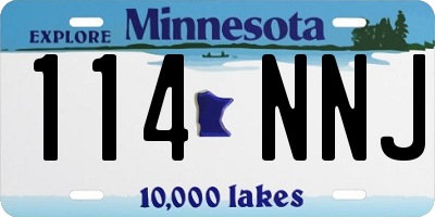MN license plate 114NNJ