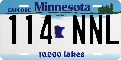 MN license plate 114NNL