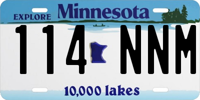 MN license plate 114NNM
