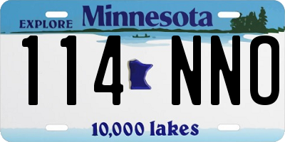MN license plate 114NNO