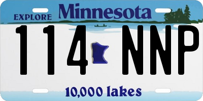MN license plate 114NNP