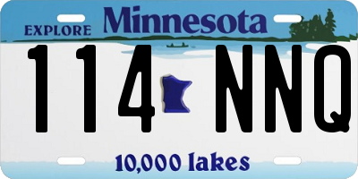 MN license plate 114NNQ