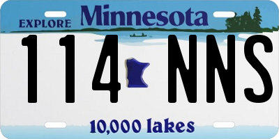 MN license plate 114NNS