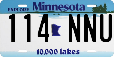MN license plate 114NNU