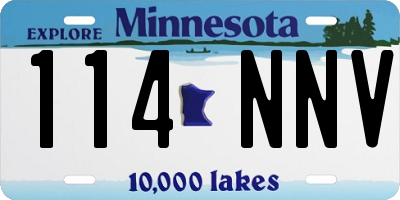 MN license plate 114NNV