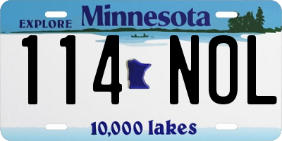 MN license plate 114NOL