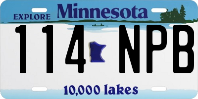 MN license plate 114NPB
