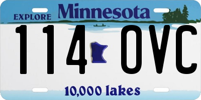 MN license plate 114OVC