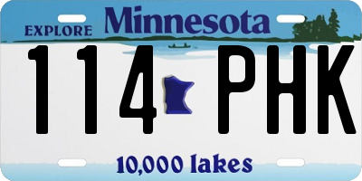 MN license plate 114PHK