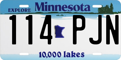 MN license plate 114PJN