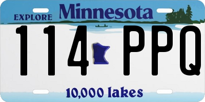 MN license plate 114PPQ