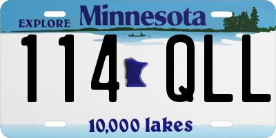 MN license plate 114QLL