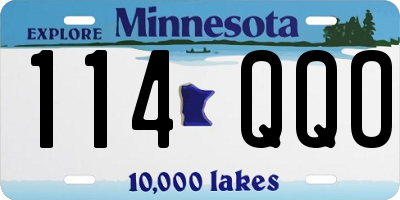 MN license plate 114QQO