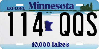 MN license plate 114QQS