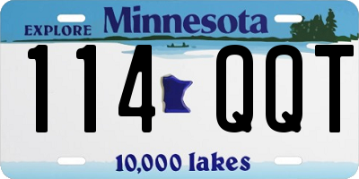 MN license plate 114QQT