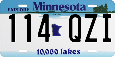 MN license plate 114QZI
