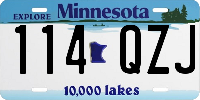 MN license plate 114QZJ