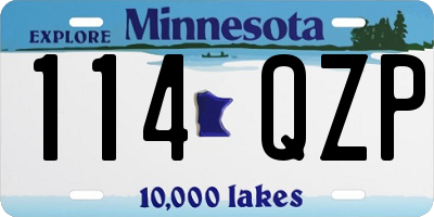 MN license plate 114QZP