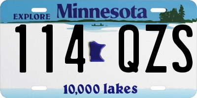 MN license plate 114QZS