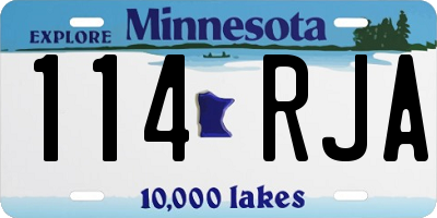 MN license plate 114RJA