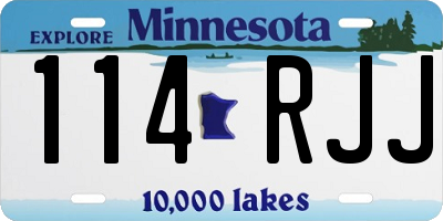 MN license plate 114RJJ