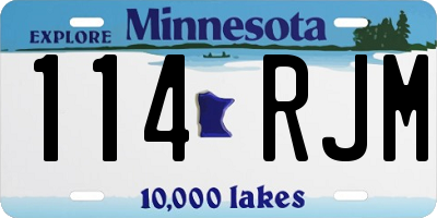 MN license plate 114RJM