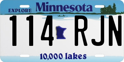 MN license plate 114RJN