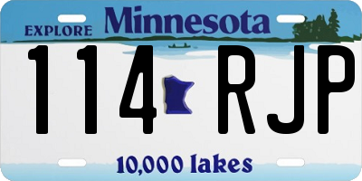 MN license plate 114RJP