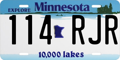 MN license plate 114RJR