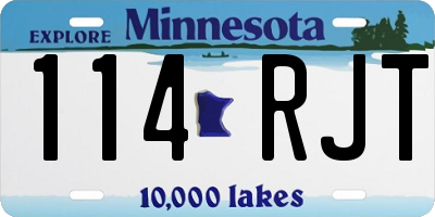 MN license plate 114RJT