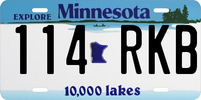 MN license plate 114RKB