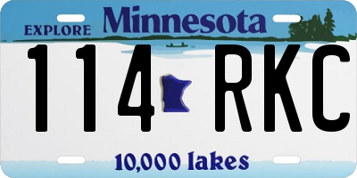 MN license plate 114RKC