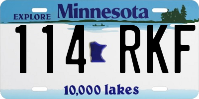 MN license plate 114RKF