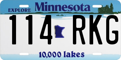 MN license plate 114RKG