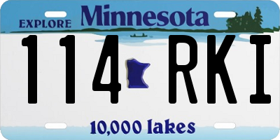 MN license plate 114RKI