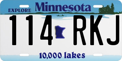 MN license plate 114RKJ