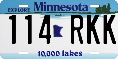 MN license plate 114RKK