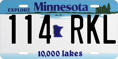 MN license plate 114RKL