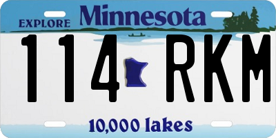 MN license plate 114RKM