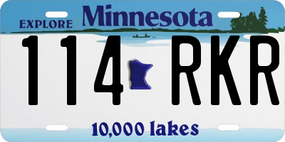 MN license plate 114RKR
