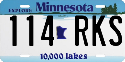 MN license plate 114RKS