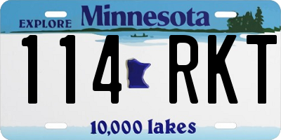 MN license plate 114RKT