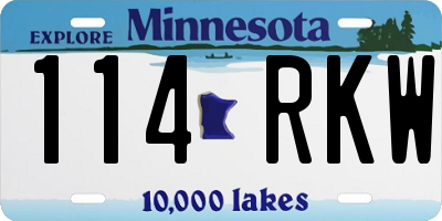 MN license plate 114RKW